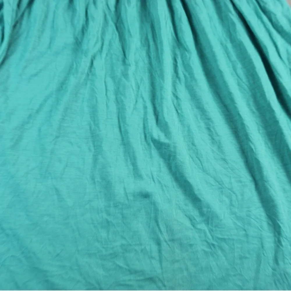 Cami Dress Empire Waist Spaghetti Strap Size M Teal Blue Green Summer Casual